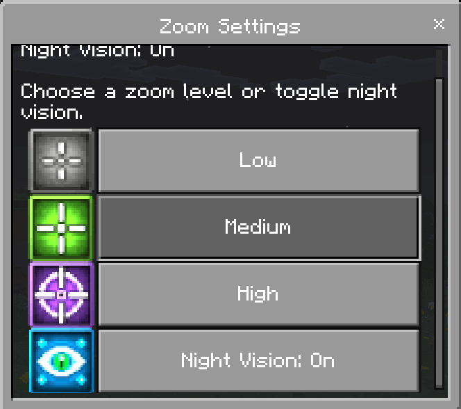 Improved Zoom - Player Controlled Zoom System